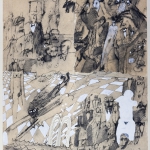 1982-Michail Bulgakov-Mistr a Markétka-lavírovaná kresba-55x41-04